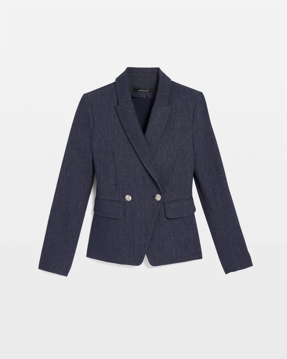 WHBM® Two-Button Denim-Look Studio Blazer | White House